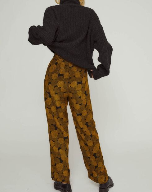 Pantalon Elton noir/marron