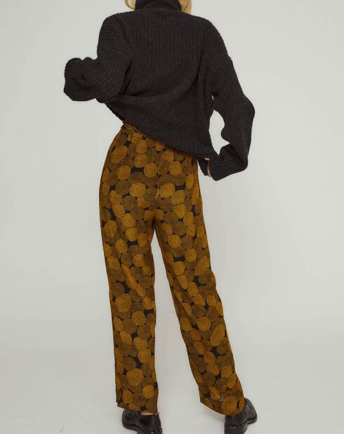 Pantalon Elton noir/marron