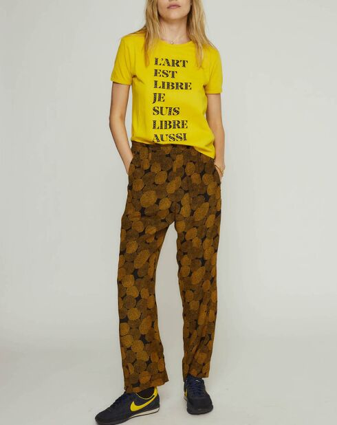 Pantalon Elton noir/marron