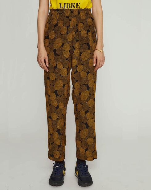 Pantalon Elton noir/marron