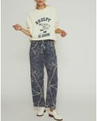Pantalon English bleu gris
