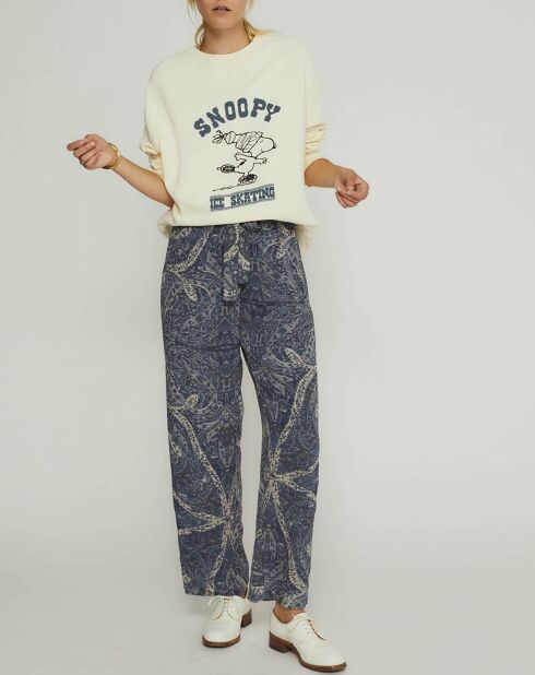 Pantalon English bleu gris