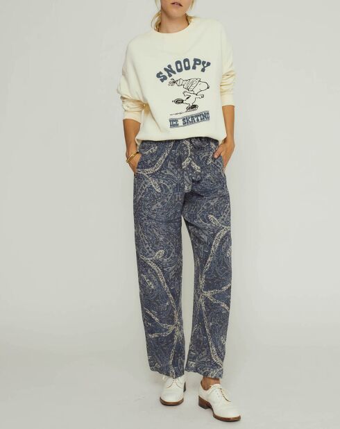 Pantalon English bleu gris