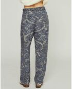 Pantalon English bleu gris