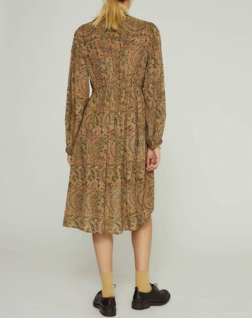 Robe Ezia imprimée beige