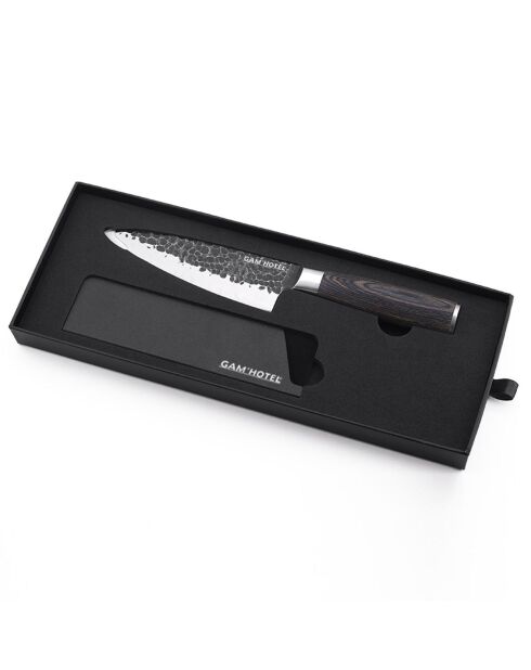 Coffret couteau chef Rétro noir - D.29.5 cm