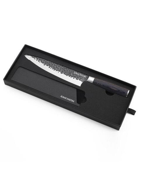 Coffret couteau chef Rétro noir - D.32 cm