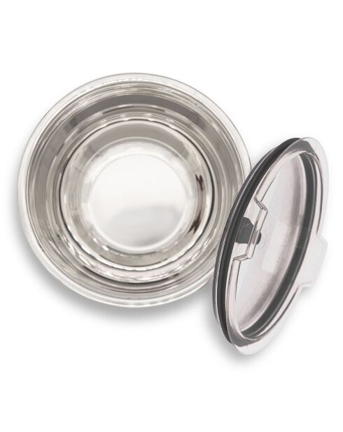 3 Bols inox avec couvercle hermétique inox/noirs