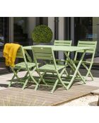 Gartenset Marius TB140 Klapptisch + 4 Marius CP Klappstühle Lagune - 140x80x73 cm