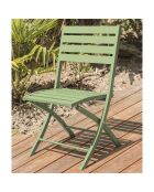 Gartenset Marius TB140 Klapptisch + 4 Marius CP Klappstühle Lagune - 140x80x73 cm