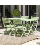 Gartenset Marius TB140 Klapptisch + 4 Marius CP Klappstühle Lagune - 140x80x73 cm