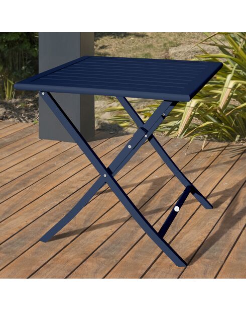 Gartenset Marius TB70 Klapptisch + 2 Marius CP Klappstühle marine - 70x70x73 cm