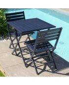 Gartenset Marius TB70 Klapptisch + 2 Marius CP Klappstühle marine - 70x70x73 cm