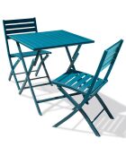 Gartenset Marius TB70 Klapptisch+2 Marius CP zusammenklappbare Entenstühle - 70x70x73 cm