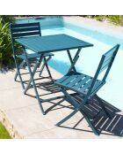 Gartenset Marius TB70 Klapptisch+2 Marius CP zusammenklappbare Entenstühle - 70x70x73 cm