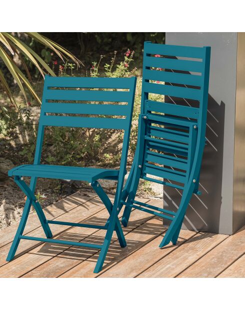 Gartenset Marius TB70 Klapptisch+2 Marius CP zusammenklappbare Entenstühle - 70x70x73 cm