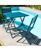 Gartenset Marius TB70 Klapptisch+2 Marius CP zusammenklappbare Entenstühle - 70x70x73 cm