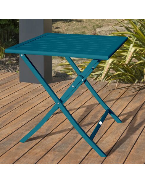 Marius opvouwbare tuintafel eend blauw - 70x70x73 cm