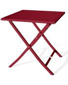 Marius carmin opvouwbare tuintafel - 70x70x73 cm