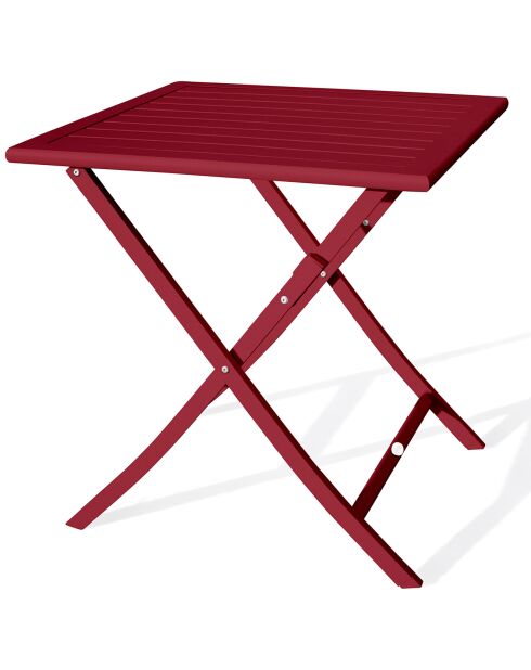 Marius carmin opvouwbare tuintafel - 70x70x73 cm