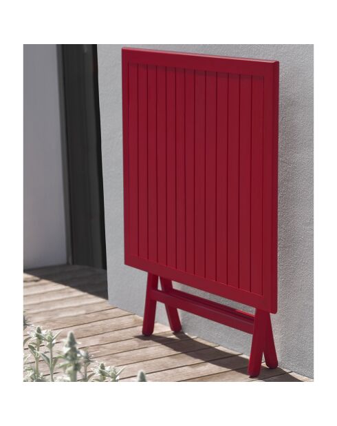 Marius carmin opvouwbare tuintafel - 70x70x73 cm