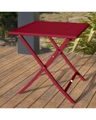 Marius carmin opvouwbare tuintafel - 70x70x73 cm