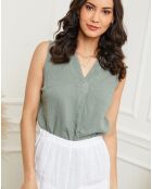 Top 100 Linen Lisane khaki