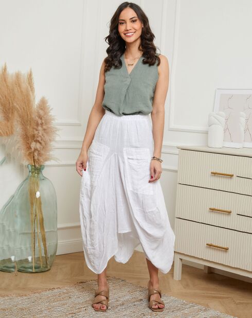 Top 100 Linen Lisane khaki