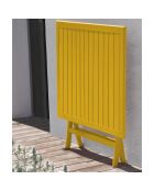 Marius senfgelber zusammenklappbarer Gartentisch - 70x70x73 cm