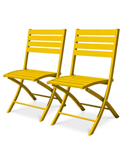 2 opklapbare tuinstoelen Marius mustard - 46x41x82 cm