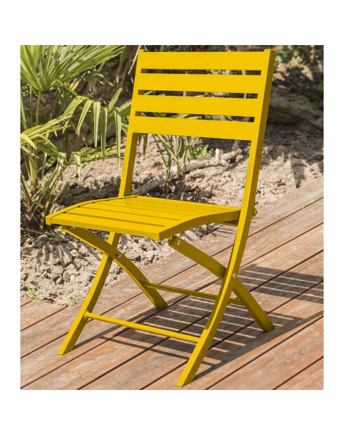 2 opklapbare tuinstoelen Marius mustard - 46x41x82 cm