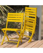 2 opklapbare tuinstoelen Marius mustard - 46x41x82 cm
