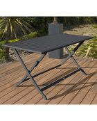 Marius opvouwbare tuintafel antracietgrijs - 140x80x73 cm