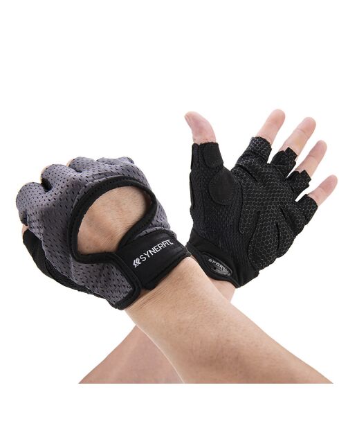 Gants de fitness respirants et anti-dérapants - Taille L gris