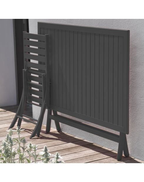 Marius opvouwbare tuintafel antracietgrijs - 140x80x73 cm