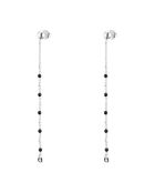 Boucles d'oreilles pendantes en Argent & Onyx Noir