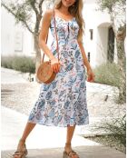 Robe Maya à fleurs blanche