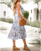 Robe Maya à fleurs blanche