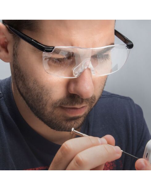 Lunettes loupe noir/transparent