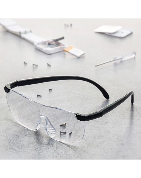 Lunettes loupe noir/transparent