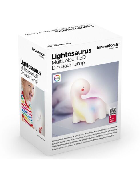 Weißes Lightosaurus Dinosaurus LED-Licht