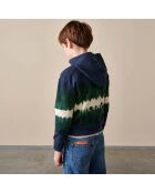 Sweat Bincho en Coton organique tie & dye marine/vert