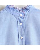 Chemise Angle en Coton organique bleu clair