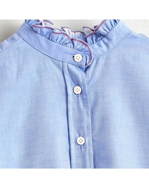 Chemise Angle en Coton organique bleu clair