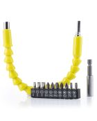 Rallonge flexible magnétique pour tournevis avec accessoires Drillex jaune