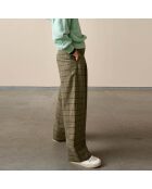 Pantalon Pringle large à carreaux vert kaki