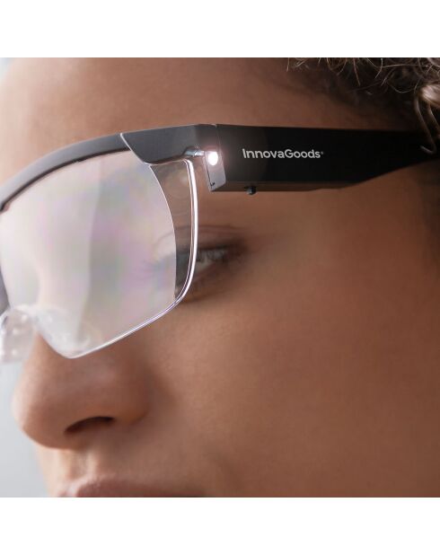 Lunettes loupe avec LED Glassoint noir/transparent