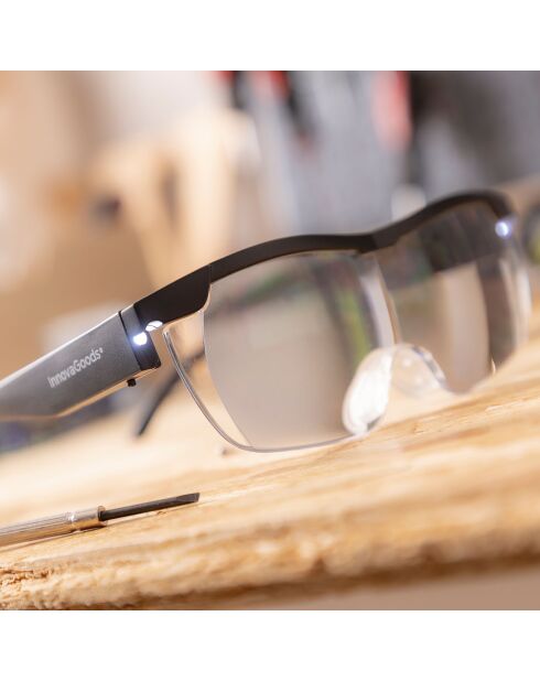 Lunettes loupe avec LED Glassoint noir/transparent