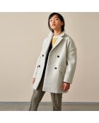 Manteau croisé en Laine mélangée Sybil gris clair