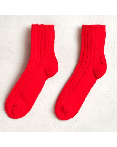 Chaussettes mi-hautes Famb rouges